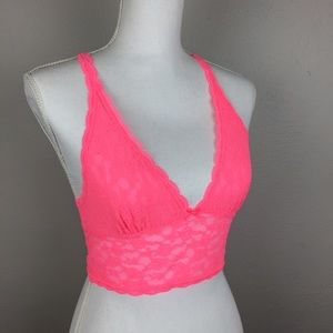 Victoria’s Secret | Lace Bralette Hot Pink | L